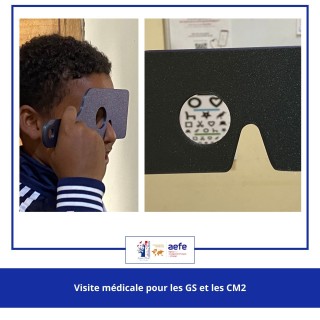 Visite médicale 2026 des GS et CM2