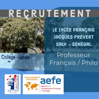 Offre d'emploi - susceptible d'être vacant :  Professeur de Français - Philosophie