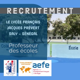 Offre d'emploi  : Professeur.e des écoles
