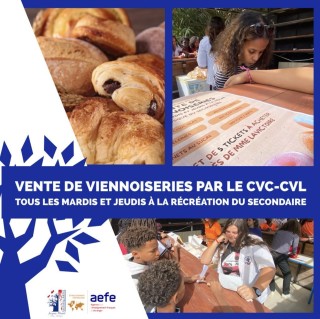 Vente de Viennoiseries à la récréation du secondaire tous les mardis et jeudis depuis Janvier 2024