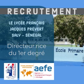 Offre d'emploi - Directeur/Directrice du 1er degré