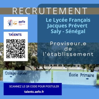 Offre d'emploi - poste vacant : Proviseur.e de l'établissement